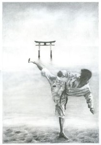 Karate Poster by Karolina Czochańska